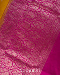 Mustard Yellow Pure Katan Silk Handloom Saree