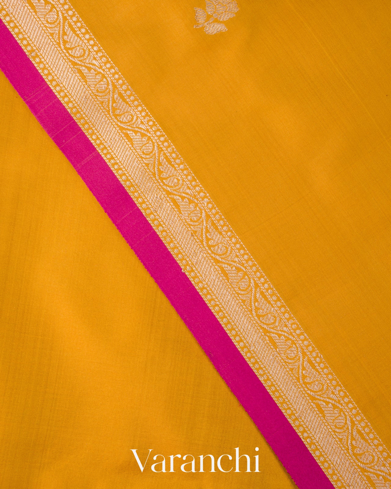 Mustard Yellow Pure Katan Silk Handloom Saree