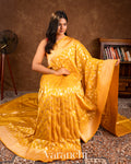 Mustard Yellow Pure Katan Silk Handloom Saree
