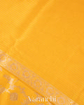 Mustard Yellow Pure Katan Silk Handloom Saree