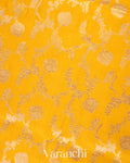 Mustard Yellow Pure Katan Silk Handloom Saree