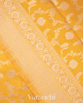 Mustard Yellow Pure Katan Silk Handloom Saree