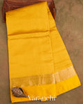 Bright Yellow Pure Katan Silk Saree