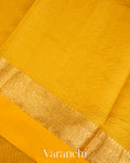 Bright Yellow Pure Katan Silk Saree