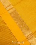 Bright Yellow Pure Katan Silk Saree