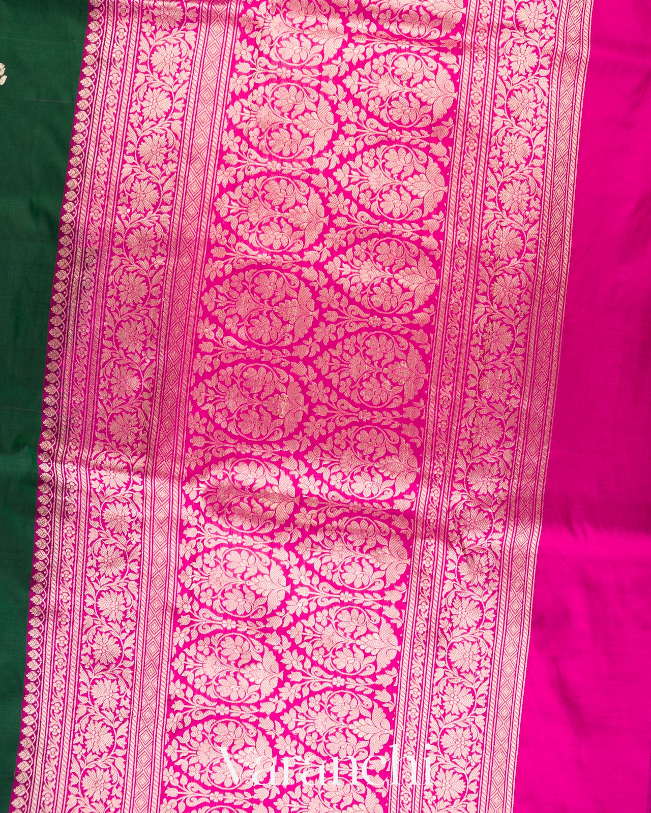 Emerald Teal Pure Katan Silk Handloom Saree