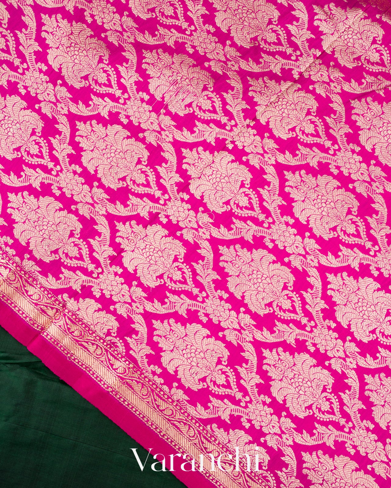 Emerald Teal Pure Katan Silk Handloom Saree