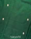 Emerald Teal Pure Katan Silk Handloom Saree