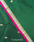 Emerald Teal Pure Katan Silk Handloom Saree
