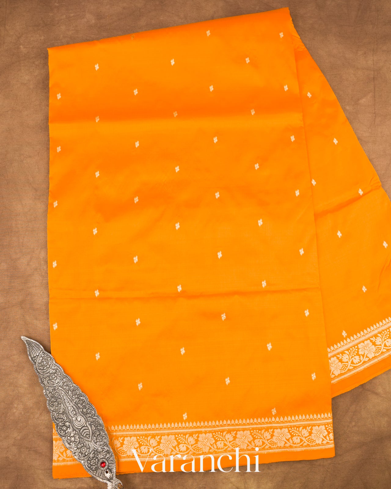 Bright Yellow Pure Katan Silk with Resham Weaving Handloom Saree