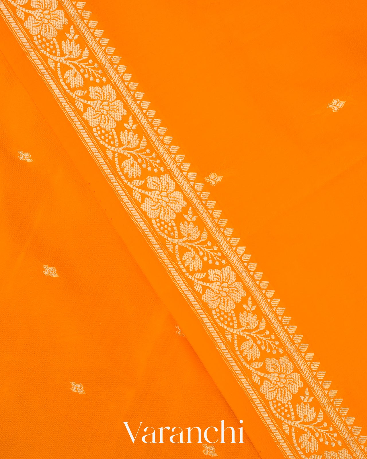 Bright Yellow Pure Katan Silk with Resham Weaving Handloom Saree