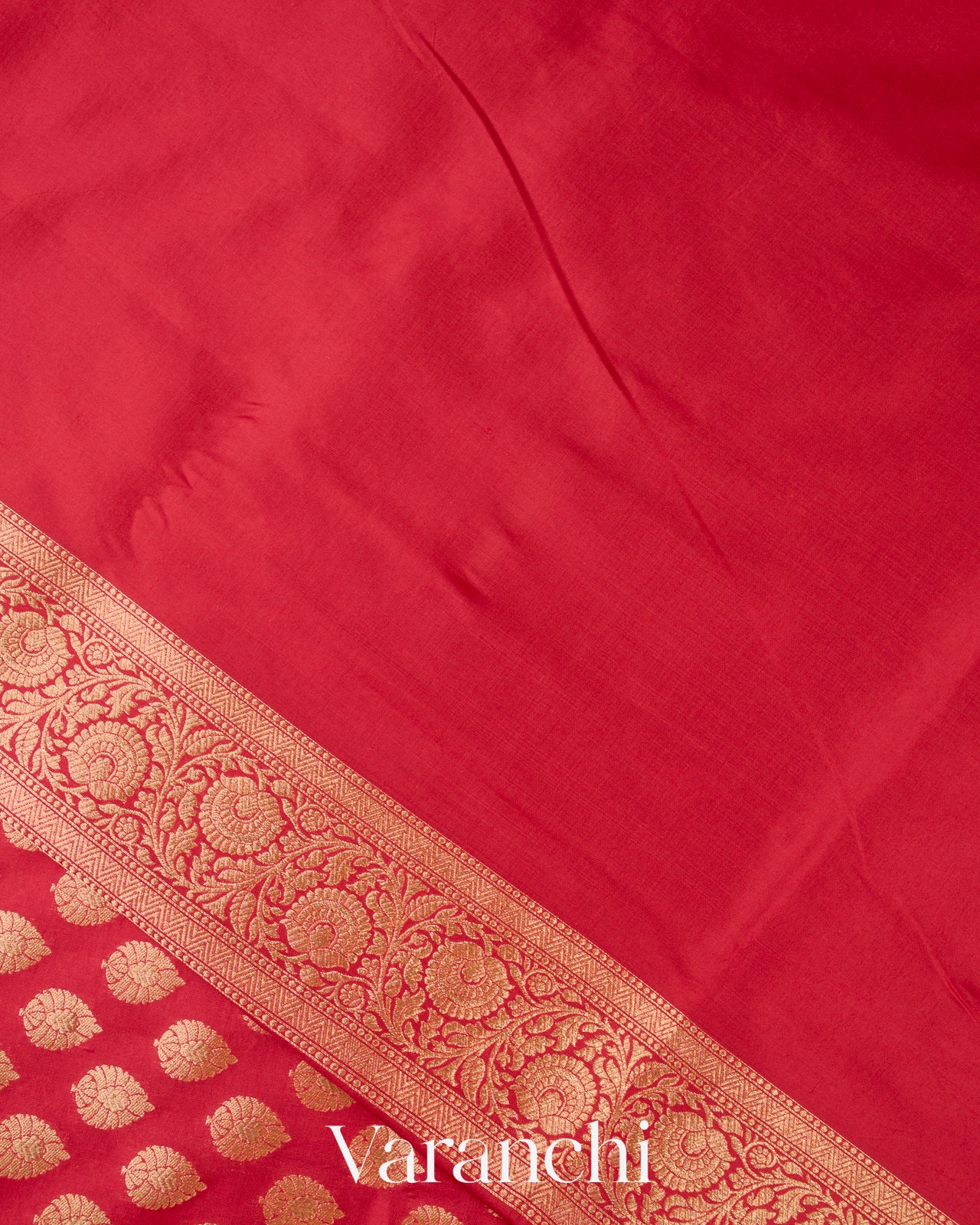 Vermilion Red Pure Katan Silk Handloom Saree