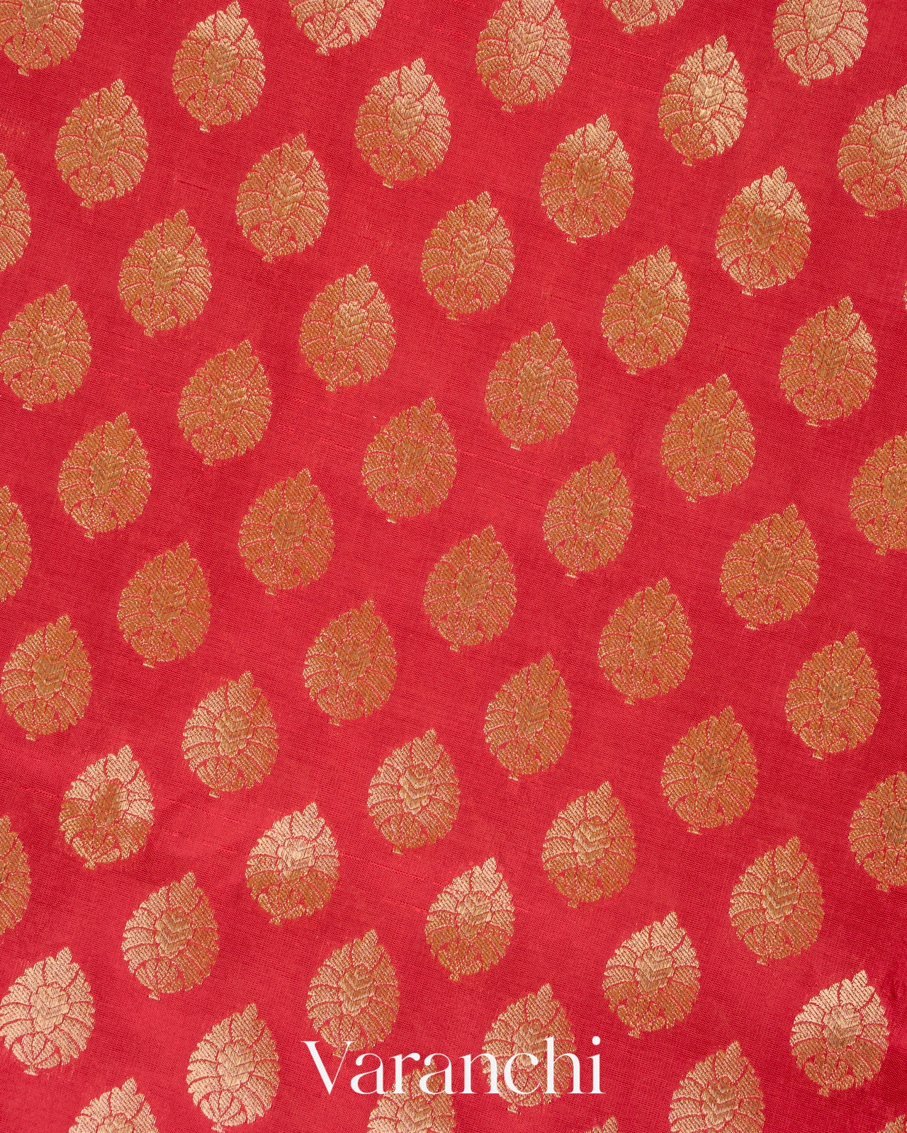 Vermilion Red Pure Katan Silk Handloom Saree