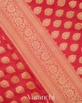 Vermilion Red Pure Katan Silk Handloom Saree