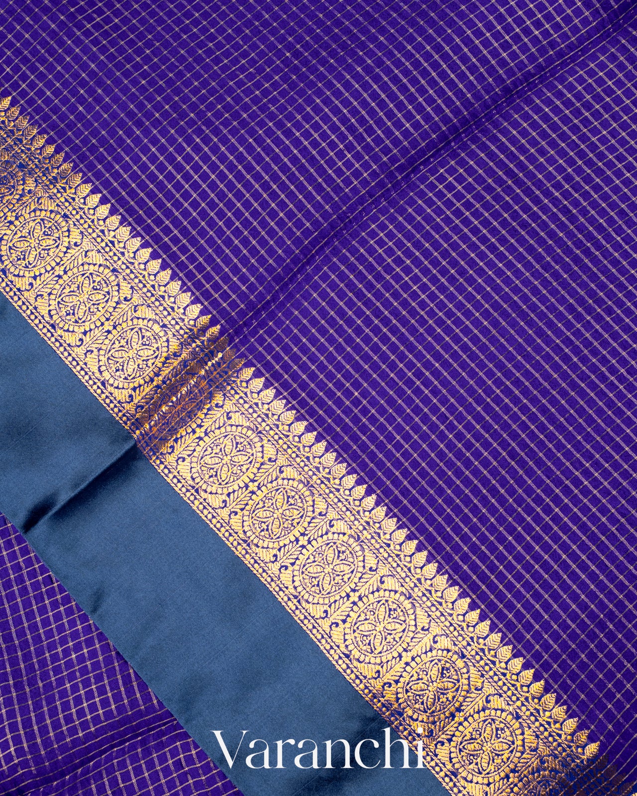 Royal Blue Pure Katan Silk Saree