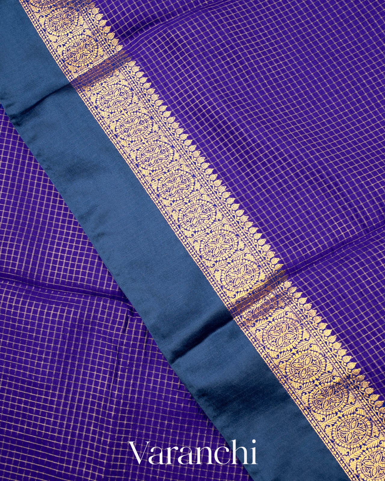 Royal Blue Pure Katan Silk Saree
