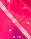 Orchid And Rani Pink Ombre Dyed Pure Katan Silk Saree