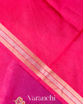 Orchid And Rani Pink Ombre Dyed Pure Katan Silk Saree