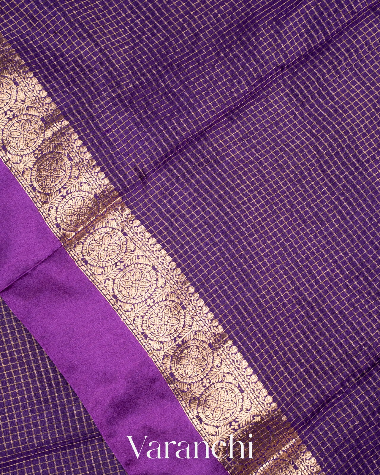 Deep Purple Pure Katan Silk Saree