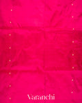 Rani Pink Pure Katan Silk with Resham Weaving Handloom Saree