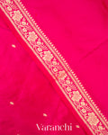 Rani Pink Pure Katan Silk with Resham Weaving Handloom Saree