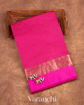 Rani Pink Pure Katan Silk Saree