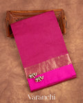 Rani Pink Pure Katan Silk Saree