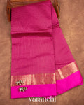 Rani Pink Pure Katan Silk Saree