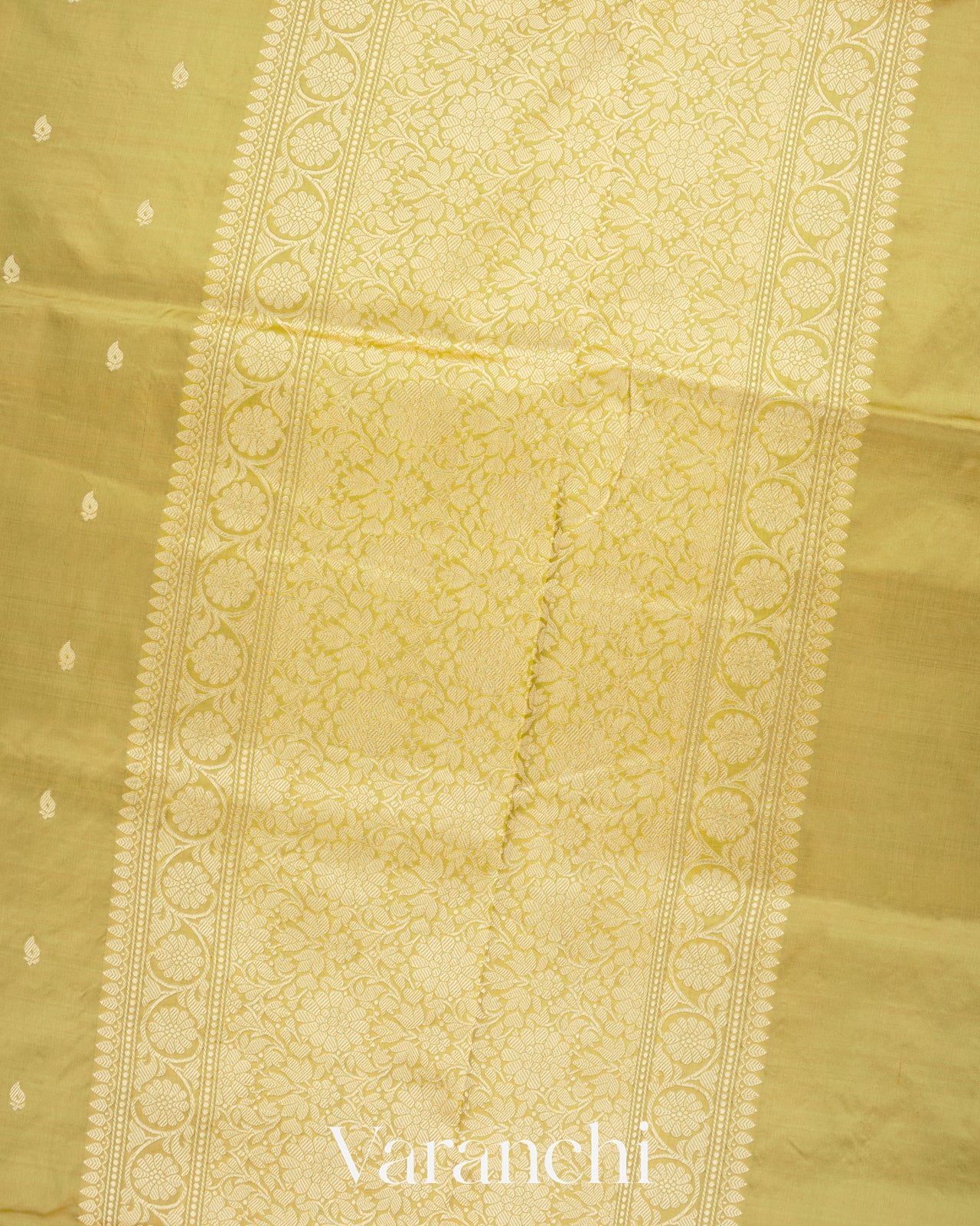 Elaichi Green Dual Tone Pure Katan Silk with Resham Weaving Handloom Saree