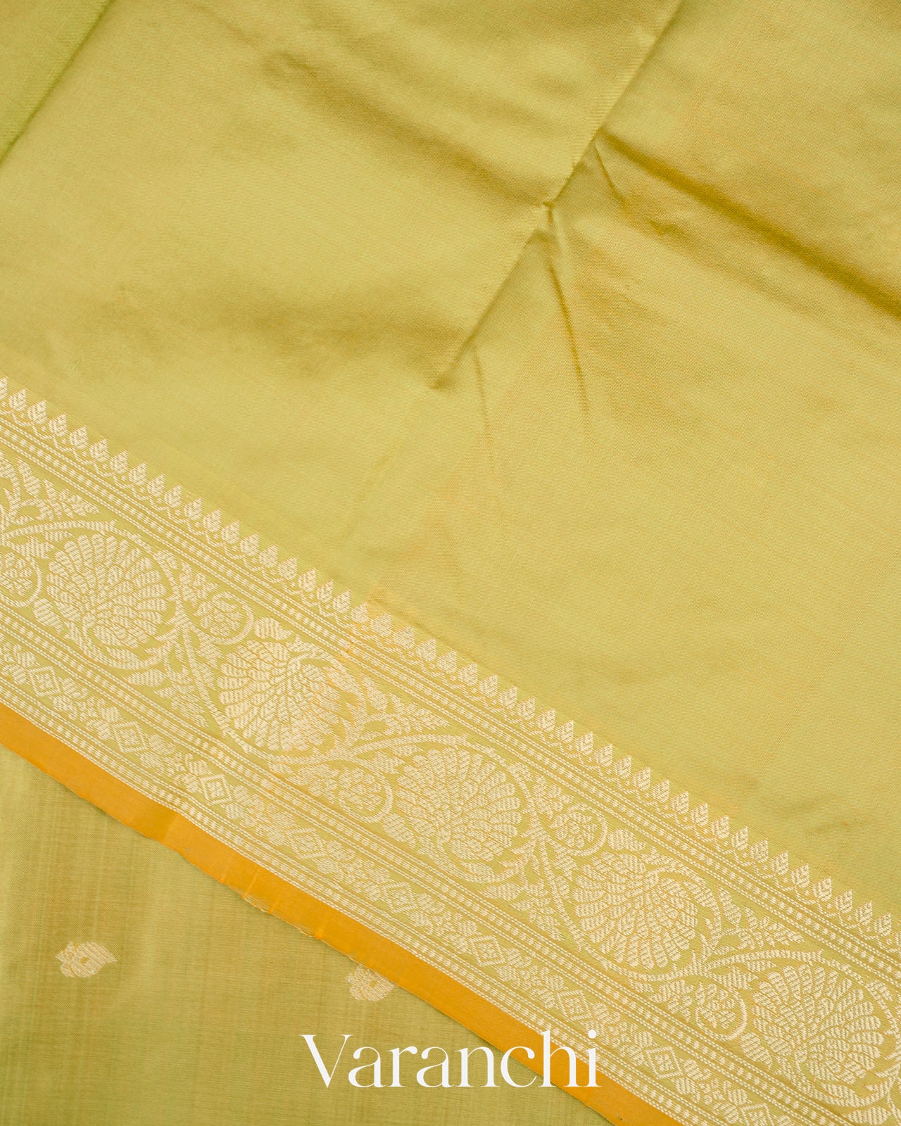 Elaichi Green Dual Tone Pure Katan Silk with Resham Weaving Handloom Saree