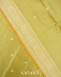 Elaichi Green Dual Tone Pure Katan Silk with Resham Weaving Handloom Saree