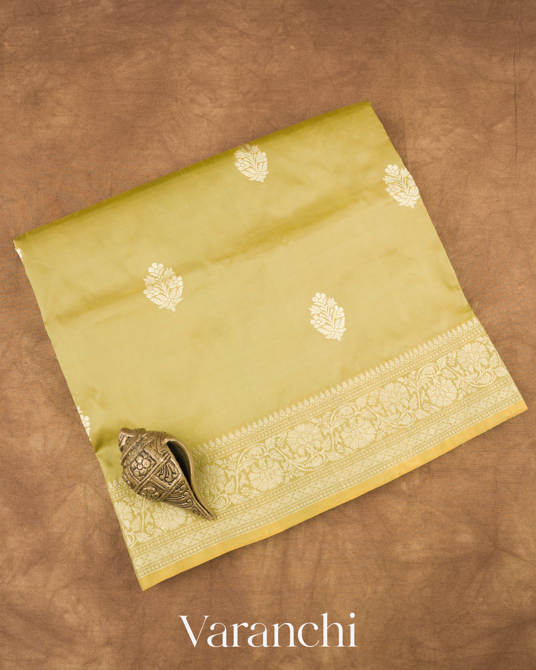Light Elaichi Green Pure Katan Silk with Resham Weaving Handloom Saree