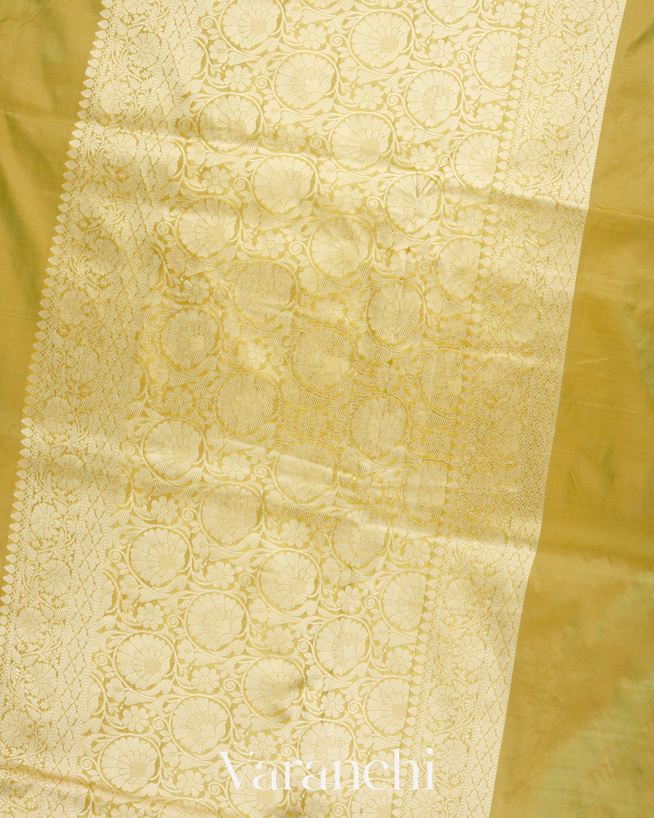 Light Elaichi Green Pure Katan Silk with Resham Weaving Handloom Saree