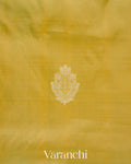 Light Elaichi Green Pure Katan Silk with Resham Weaving Handloom Saree