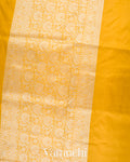 Mustard Yellow Pure Katan Silk with Resham Weaving Handloom Saree