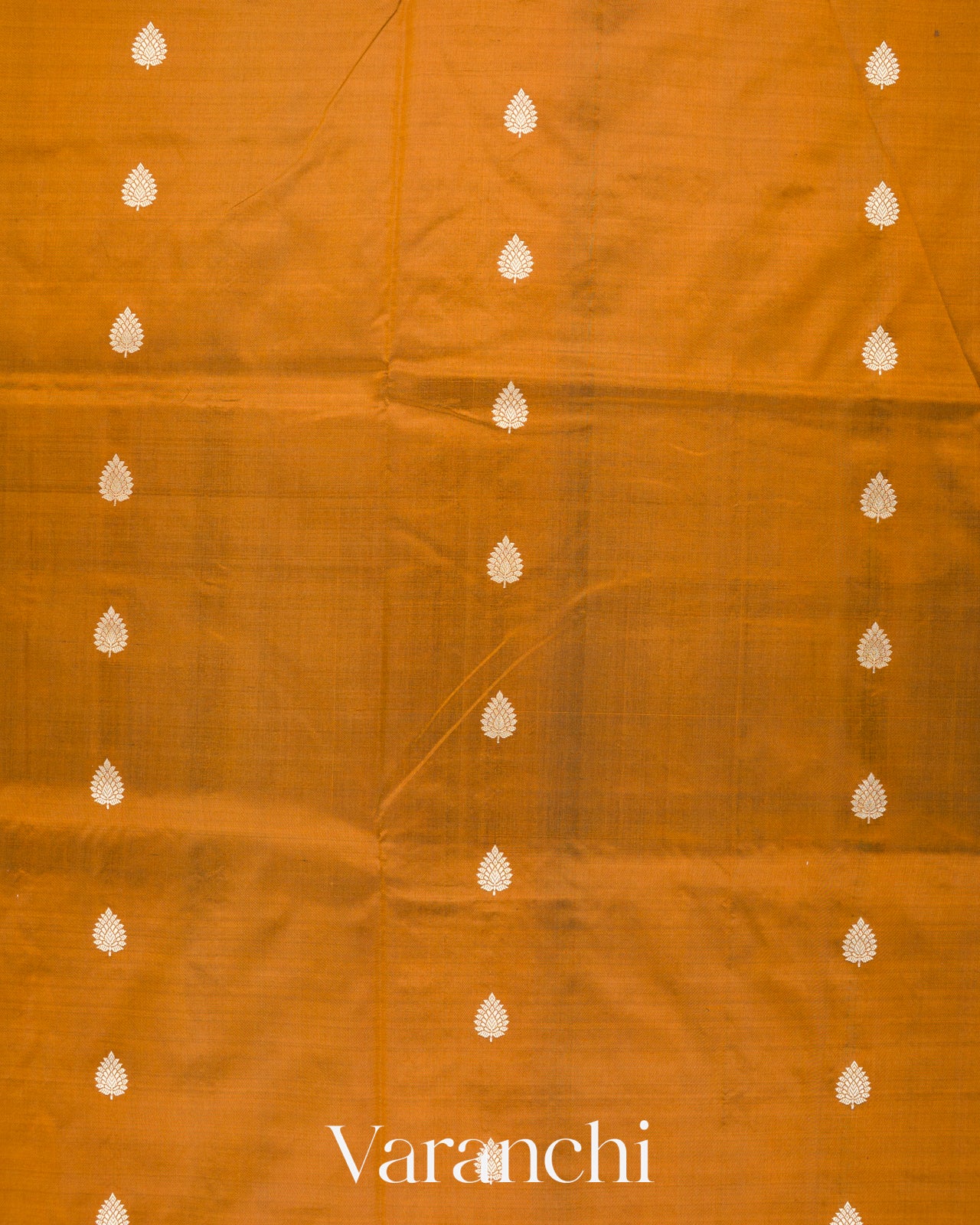 Mustard Brown Pure Katan Silk with Resham Weaving Handloom Saree