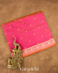 Pink Dual Tone Pure Katan Silk with Resham Weaving Handloom Saree