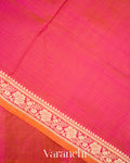 Pink Dual Tone Pure Katan Silk with Resham Weaving Handloom Saree