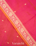 Pink Dual Tone Pure Katan Silk with Resham Weaving Handloom Saree