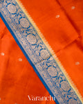 Rust Orange Pure Katan Silk Handloom Saree 
