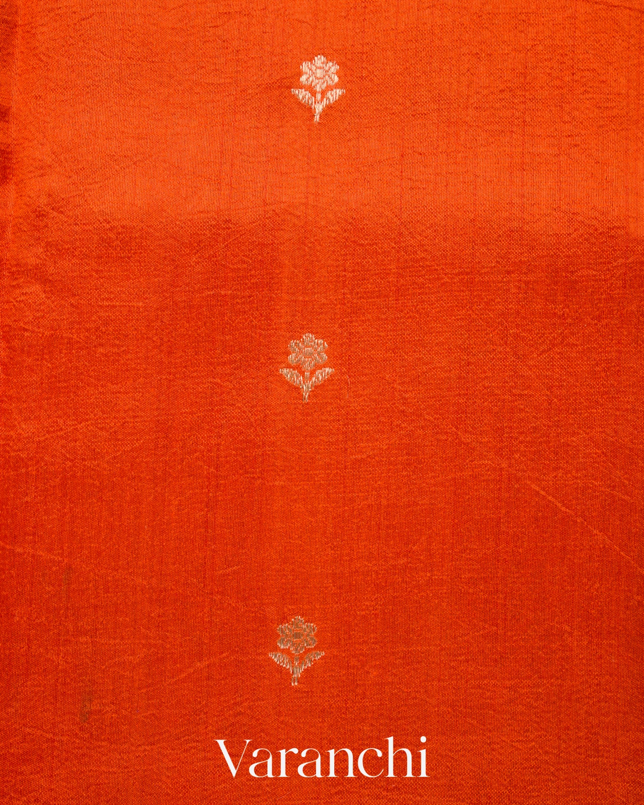 Rust Orange Pure Katan Silk Handloom Saree 
