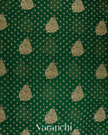 Bottle Green Pure Khaddi Georgette Silk Saree