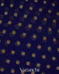 Ink Blue Pure Khaddi Georgette Silk Saree 