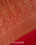 Ivory Pure Khaddi Georgette Silk Saree 