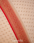 Ivory Pure Khaddi Georgette Silk Saree 