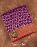 Purple Pure Khaddi Georgette Silk Saree