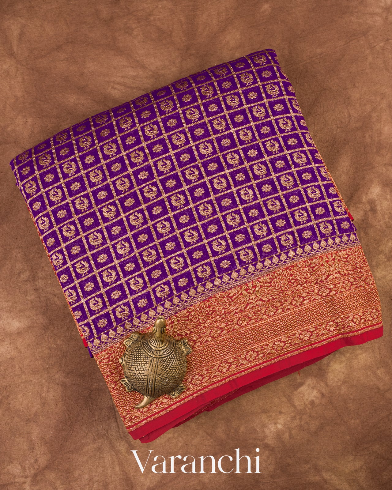 Purple Pure Khaddi Georgette Silk Saree