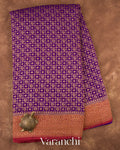 Purple Pure Khaddi Georgette Silk Saree
