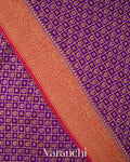 Purple Pure Khaddi Georgette Silk Saree