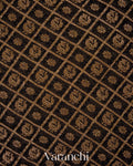 Black Pure Khaddi Georgette Silk Saree